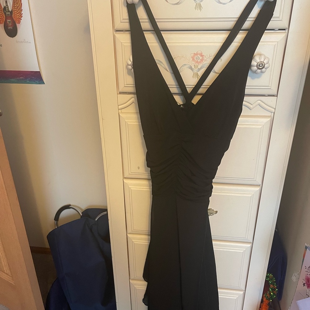 Black dress with a crisscross back